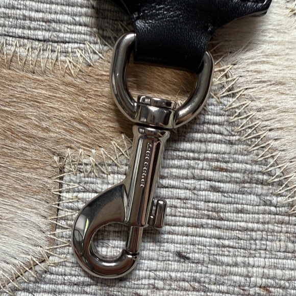 Burberry The Barrel Leather & Canvas Cyan White Small Shoulder Bag - Picture 14 of 14